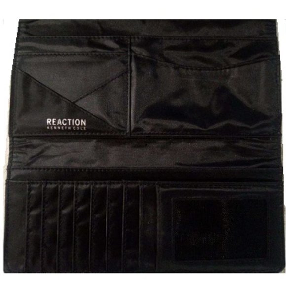 Kenneth Cole Reaction Women's Print Tri-fold Snap Clutch Wallet          Tan & B - Picture 6 of 10